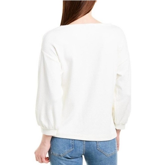 J. Crew Balloon‎ Sleeve Double-Knit Top Blouse Black Size L classic career - Picture 3 of 13